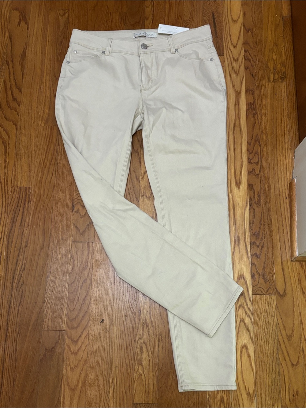 Cream Skinny Jeans